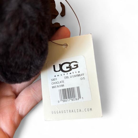 UGG Shearling Chocolate Earmuffs – Cozy Winter O/S - Picture 5 of 8